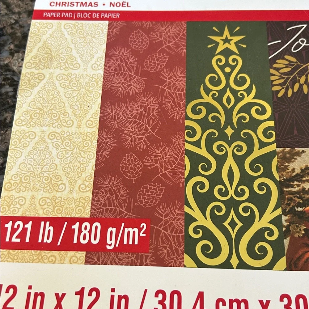 RECOLLECTIONS PAPER PAD FROSTED FAIRYTALE & HOLIDAY TIDINGS 12x 12LOT OF 2 NWT